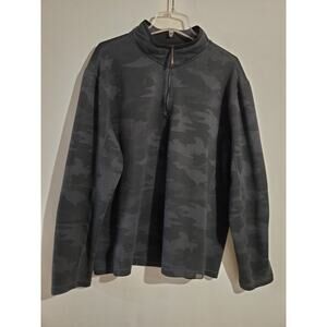Hawke & Co Camo Grey 1/4 Zip Mid Weight Pullover Mens Size XL Active Sweatshirt